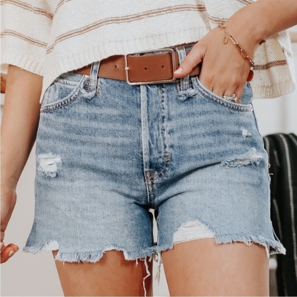 NWT Free People Makai Distressed Cutoff Shorts in Shout & Twist - Picture 4 of 11